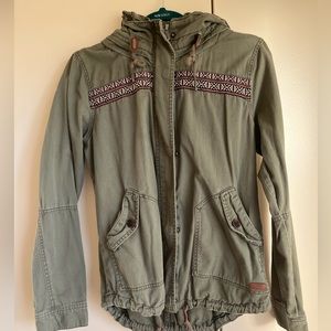 ROXY Utility Army Jacket with design on front